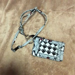 Breakaway lanyard w/matching zipper ID KEY HOLDER